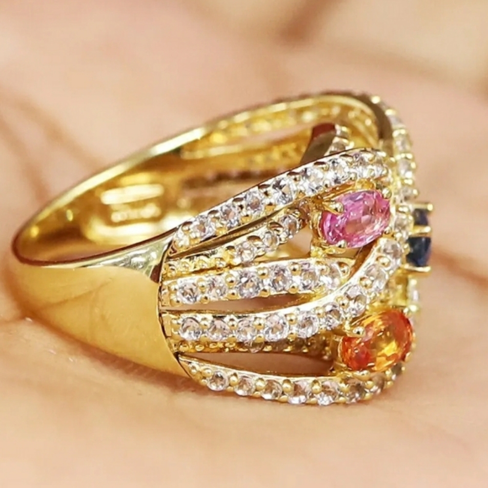 Victoria Wieck Colors of Sapphire  bridge Ring - Picture 3 of 7